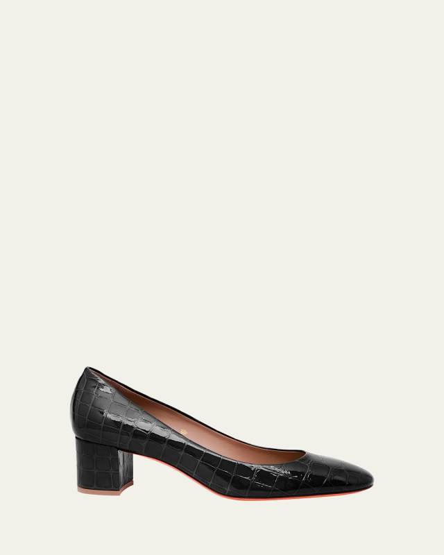 Fight Croc Leather Pumps